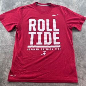 Nike Alabama Crimson Tide Roll Tide Dri-FIT Shirt Mens Medium Red NCAA Football